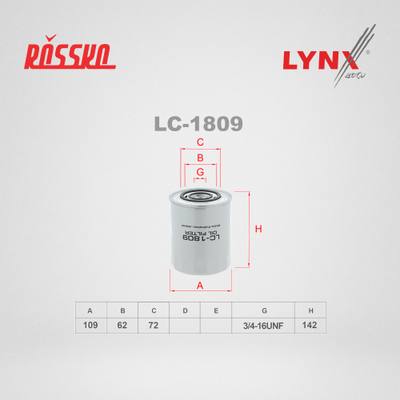 LYNXauto LC-1809 Фильтр масляный