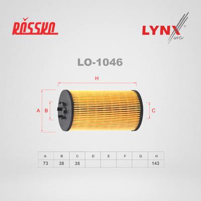 LYNXauto LO-1046 Фильтр масляный (картридж)