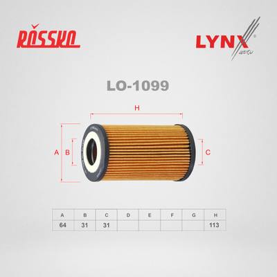 LYNXauto LO-1099 Фильтр масляный (картридж)