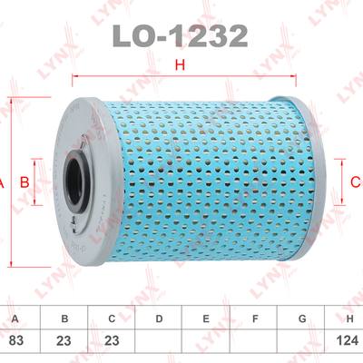 LYNXauto LO-1232 Фильтр масляный (картридж)