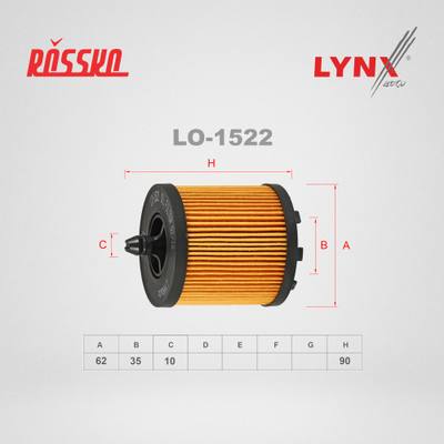 LYNXauto LO-1522 Фильтр масляный (картридж)