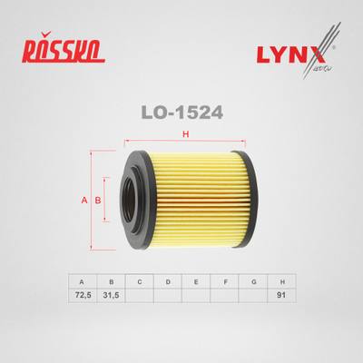 LYNXauto LO-1524 Фильтр масляный (картридж)