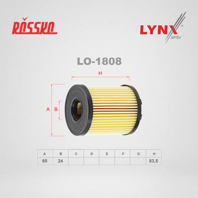 LYNXauto LO-1808 Фильтр масляный (картридж)