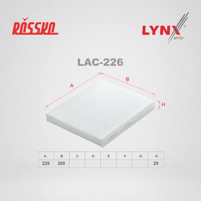 LYNXauto LAC-226 Фильтр салонный