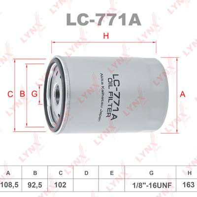 LYNXauto LC-771A Фильтр масляный HCV