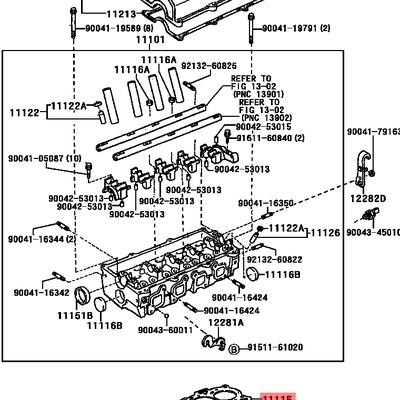 Toyota 11115-87105 Прокладка головки блока цилиндров