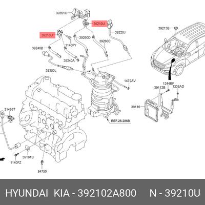 Hyundai/Kia 39210-2A800 Датчик перепада давления выхлопной трубы