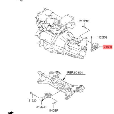 Hyundai/Kia 21830-1Y010 Подушка двигателя