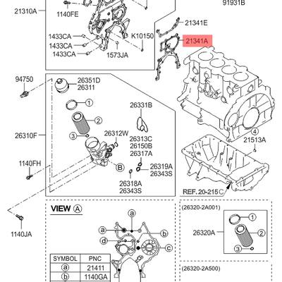 Hyundai/Kia 21341-2A002 Прокладка головки блока цилиндров
