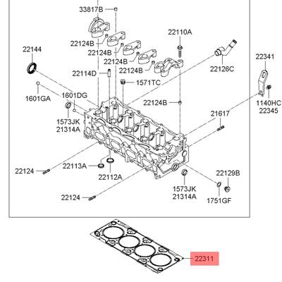 Hyundai/Kia 22311-27850 Прокладка головки блока цилиндров