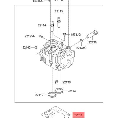 Hyundai/Kia 22311-83802 Прокладка головки блока цилиндров