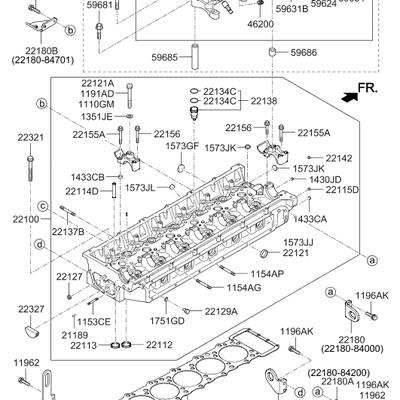 Hyundai/Kia 22311-84400 Прокладка головки блока цилиндров