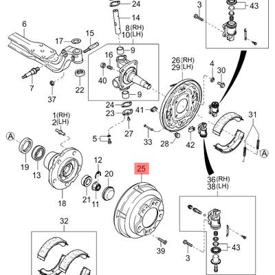 Hyundai/Kia 0K4H1-33251 Тормозной барабан