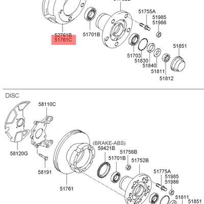 Hyundai/Kia 51761-5H200 Барабан тормозной