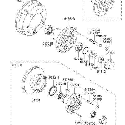 Hyundai/Kia 51761-5H201 Барабан тормозной