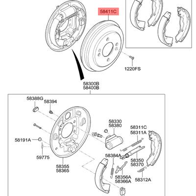 Hyundai/Kia 58411-1Y000 Барабан тормозной 