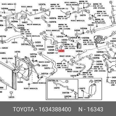 Toyota 16343-88400 Прокладка