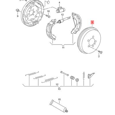 VAG 6RU 609 617 Тормозной барабан
