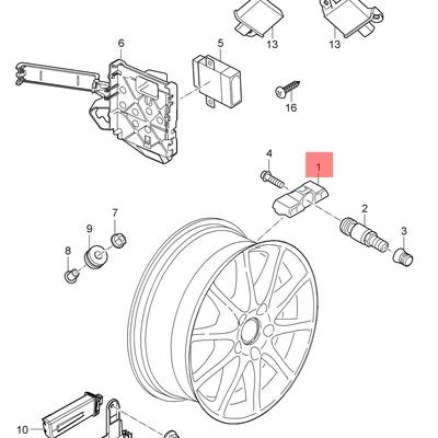 VAG 7PP907275F Датчик давления воздуха в шине
