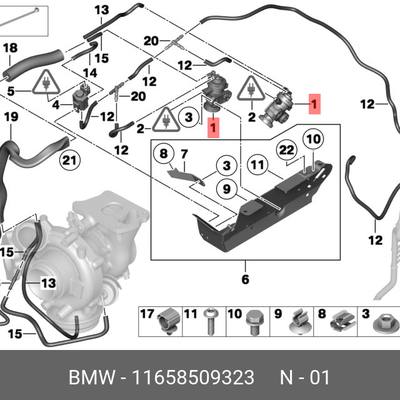 BMW 11 65 8 509 323 Преобразователь давления