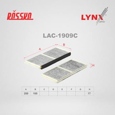 LYNXauto LAC-1909C Угольный фильтр салона