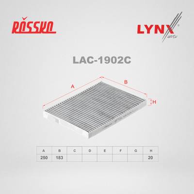 LYNXauto LAC-1902C Фильтр салона угольный