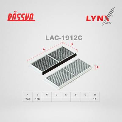 LYNXauto LAC-1912 Фильтр салона стандарт