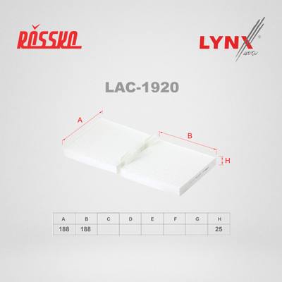LYNXauto LAC-1920 Фильтр салона