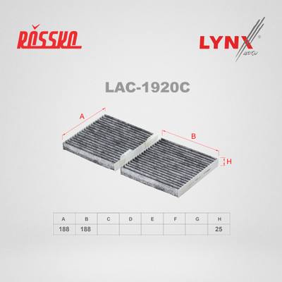 LYNXauto LAC-1920C Фильтр салона угольный