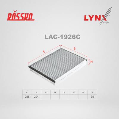 LYNXauto LAC-1926C Фильтр салона угольный