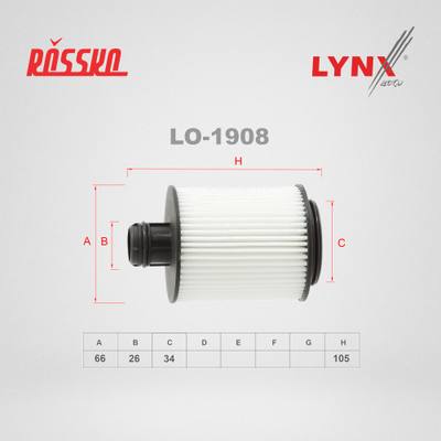 LYNXauto LO-1908 Фильтр масляный (картридж)